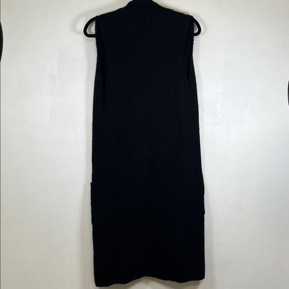 Spartina 449 Alpaca Blend Black Sleeveless Cardigan Vest Sz S - Picture 2 of 9
